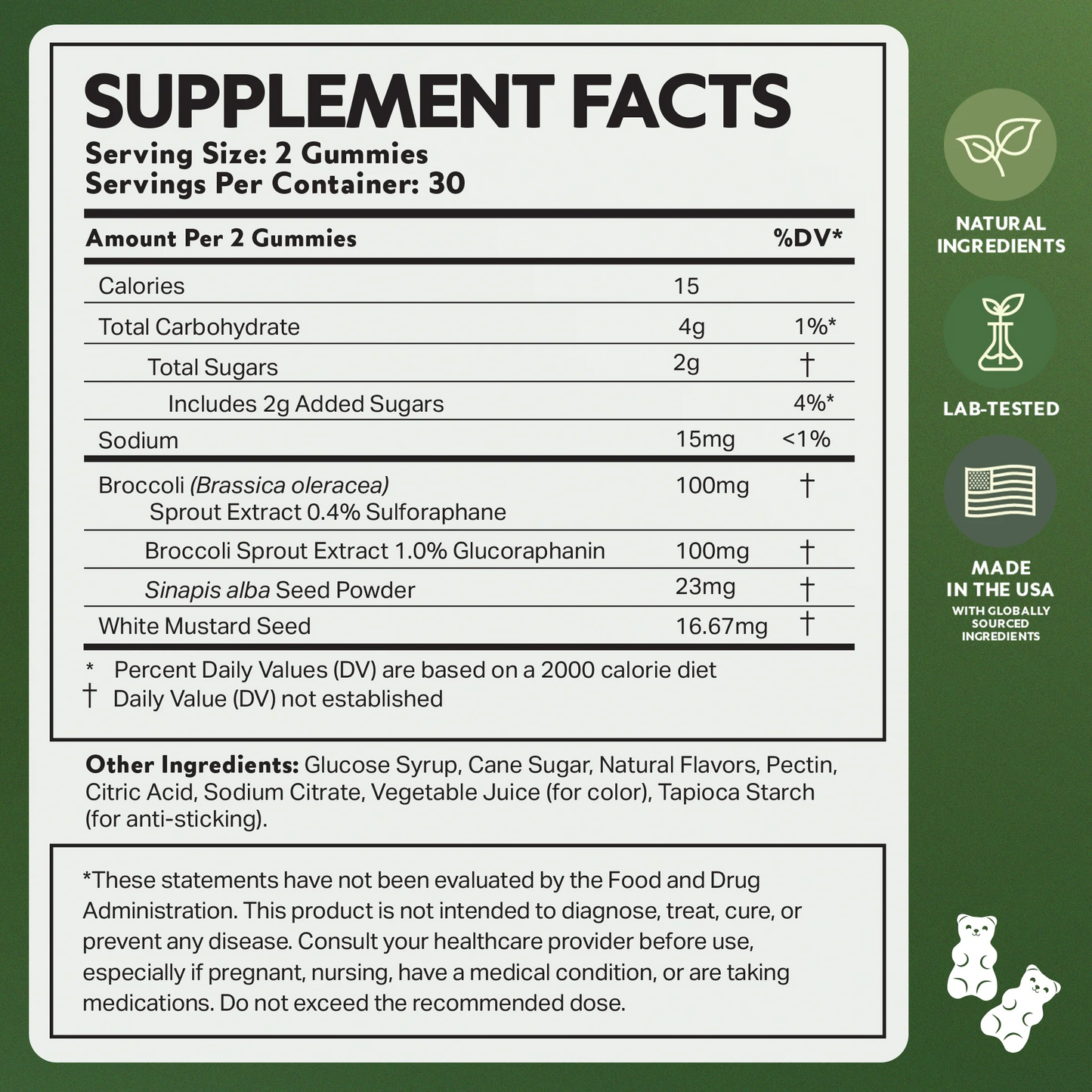 NeuroBrocc - Green Apple-Flavored Vegan Gummies